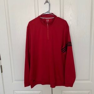 Adidas Golf Half-Zip Men’s Pullover- XXL- Red w/ black armbands- EXCELLENT!